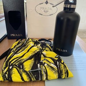 Matte Black Prada Thermal bottle NEVER USED WITH ORIGINAL BOX, DUSTER AND BAG